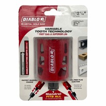 Diablo Bi-Metal Hole Saw Cutting Hardwood Steel Plastic 2-1/4 In. x 2-3/8 in - £18.59 GBP