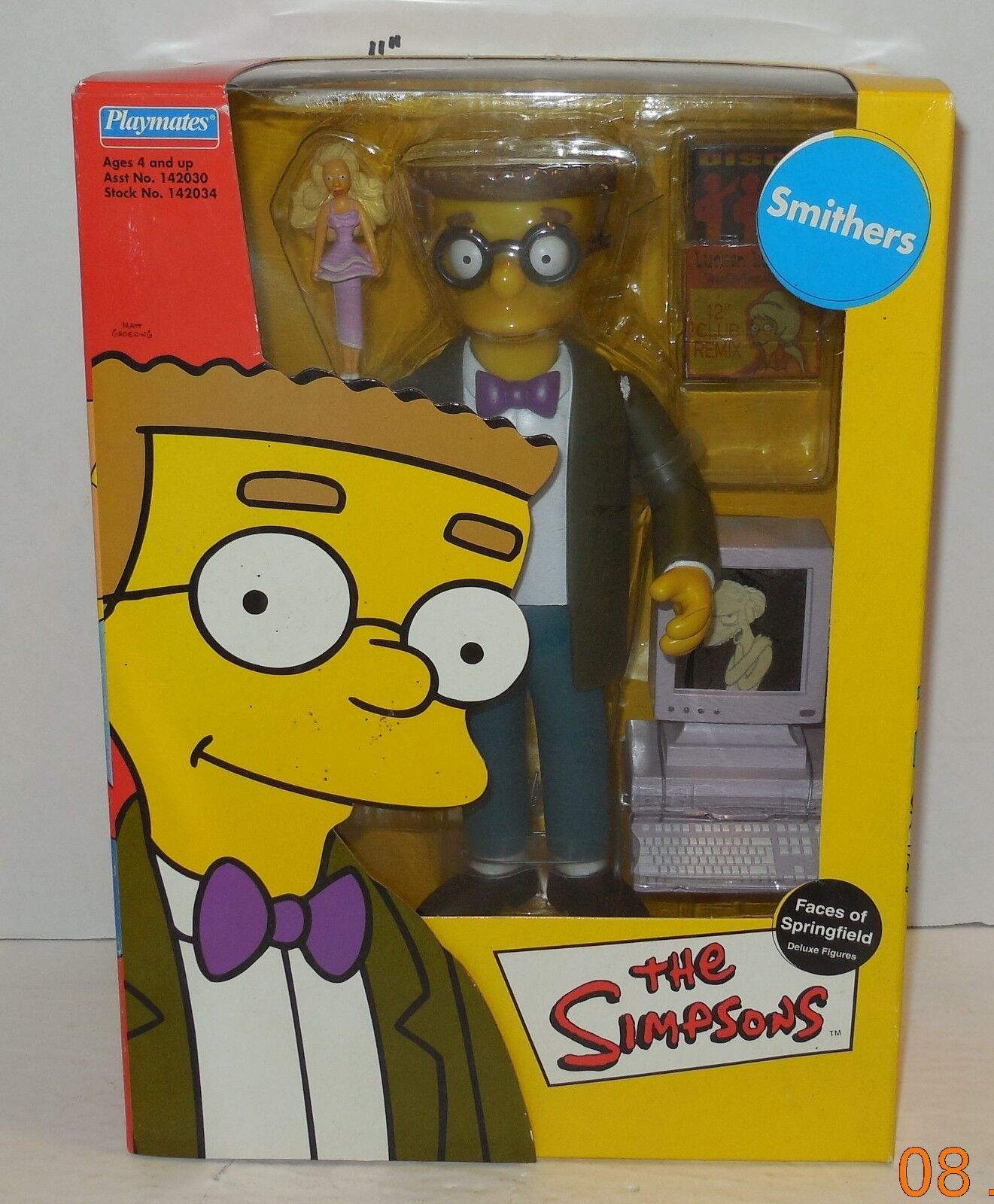 Playmates The Simpsons WOS Faces Of Springfield Smithers 9" Figure NIP Rare HTF - $72.42
