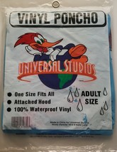 Woody Woodpecker Universal Studios Adult Size Vinyl Poncho New Sealed Vintage - £15.85 GBP