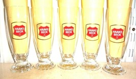 5 Brauerei Haake Beck Bremen German Beer Glasses - £11.92 GBP