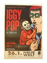 Iggy Pop Poster Surprised Man &amp; Child With Mask Concert - $1,321.32 MXN