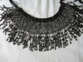 &quot;&quot;Large Wide Beaded Black Collar Necklace&quot;&quot; - Holiday Elegance - £10.30 GBP