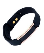 CLAVIS  HERA MAGNETIC THERAPY GOLF HEALTH BRACELET BLACK BAND ROSE GOLD-... - £102.73 GBP