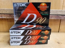 Tdk D90 High Output Blank Cassette Tapes IECI/TYPE I Lot Of 4 New Sealed - £14.98 GBP