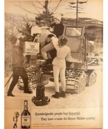 Hiram Walker Imperial Whiskey Winter Tractor Mountains-1964 Vintage Prin... - €8,33 EUR