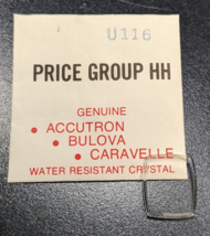 Genuine NEW Bulova Ladies Replacement Watch Crystal Part# U116 - €11,05 EUR