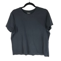 LL Bean Womens Tee Short-Sleeve Crewneck Black XL Petite - £9.97 GBP