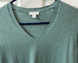 J Jill Loves Silk and Cotton Sweater Womens Size XS Green Knotched Wrists - $18.13