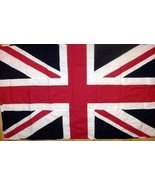 Uk United Kingdom 3X5 Ft Sewn Embroidered Cotton Flag Banner / Brass Gro... - $68.88