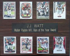 Frames, Plaques and More J.J. Watt Houston Texans 8-Card 12x15 Cherry-Finished P - £27.27 GBP