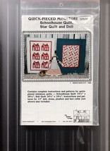 The Quilted Cottage Quick Pieced Miniatures Schoolhouse Quilt,Star Quilt, Doll - £3.92 GBP