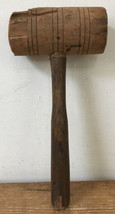 Vtg Carved Wooden Mallet Hammer - £786.35 GBP