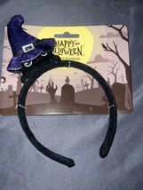 Halloween Cat W/Witch Hat Plush Headband M.J Trimming - $18.69