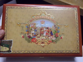 Cigar Box, Wood, La Antiguedad, lacquared,  Nicaragua - $6.95
