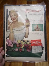 Vtg 40s Ginger Rogers Royal Crown RC Cola Color Print Ad 1948 Life Magazine - $18.99