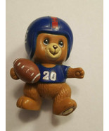 Vintage New York Giants NFL Football 2 1/2&quot; Tall Running Back Mini Bear ... - £5.53 GBP