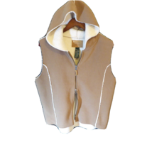 Ralph LAUREN Traditional Clothing Goods Supply Brown Vest Hoodie Sherpa ... - £31.02 GBP