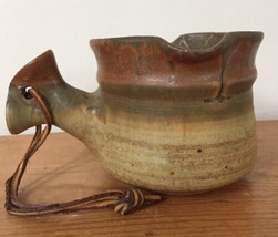 Carol Ridker Thrown Stoneware Studio Pottery Small Double Spout Soup Bow... - £47.07 GBP