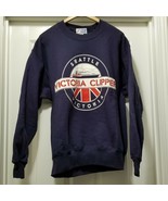 Vintage Jerzees Seattle Victoria Clipper Ferry Boat Blue Sweatshirt USA ... - $42.52