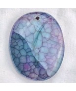 Purple Dragonfly Wing Vein Pendant Stone Rock Cut Polished Drilled Oval ... - £9.41 GBP