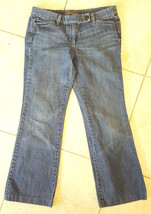 ANN TAYLOR Denim Blue Jeans-Lindsay Waist-Size 6 Petite-Zip Fly-Womens - £10.00 GBP