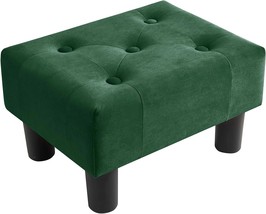 Poofzy Ottoman Foot Stool, Small Ottoman Foot Rest With Velvet, Rectangular - £30.50 GBP