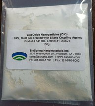 Silane Coated 10-30nm Zinc Oxide Powder 9.0 Grams - £14.34 GBP