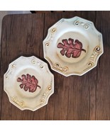 Dinner Plates, set of 2, Lillian Vernon, made in Italy, Oak Leaf, Autumn... - £15.73 GBP