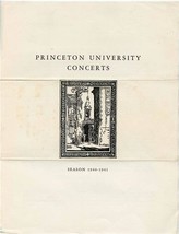 Princeton University Concerts 1940-1941-1942 Programs Trapp Family Ezio ... - £14.20 GBP