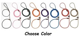Slip Style Leads Show Dog Trainer Handling Leather Slide Rope Leash 1/2&quot;... - £23.42 GBP