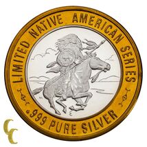 Chief Medicine Crow Native American Casino Gaming Token .999 Silver Limi... - $65.49
