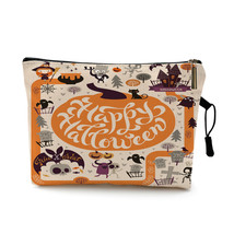 Cute Pumpkin Ghost Print Cosmetic Bags Kids Boy Girl Gift Makeup Case Pouch Smal - £11.82 GBP
