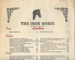 The Iron Horse Restaurant Menu Maiden Lane San Francisco California 1968 - £61.58 GBP