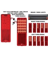 1967-72 Chevy GMC Truck 20-LED Red Tail SEQUENTIAL Turn Signal Light Len... - £76.03 GBP