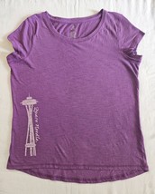 ACE Purple Seattle Space Needle Souvenir T-shirt Women&#39;s L READ - £7.74 GBP