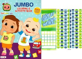 Jumbo Coloring &amp; Activity Book - CoComelon + Award Stickers and Charts - £5.58 GBP