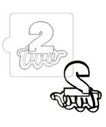 Number 2 Word Detailed Stencil And Cookie Cutter Set USA Made LSC2403 - €5,12 EUR