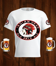 Indian Head Old Pale Ale Beer Logo White Short Sleeve  T-Shirt Gift New ... - £25.13 GBP