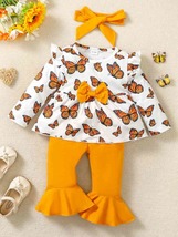 Butterfly Print Top and Pants Set - £27.52 GBP