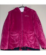 Columbia Vibrant Pink Fleece Reversible Puffer Jacket Xl 18/20 - $33.50 CAD
