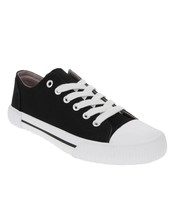 Sugar Women Classic Low Top Sneakers Paige Size US 9M Black Canvas - £12.06 GBP