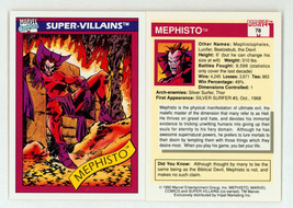 1990 Marvel Universe Series 1 Art Trading Card #78 ~ Mephisto / Silver Surfer - £5.40 GBP