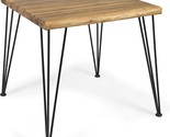 Audrey Indoor Industrial Acacia Wood Dining Table With Teak Finish And R... - $166.95