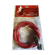 3 FOOT CABLE LOCK FOR YOUR BICYCLE - Anti-theft Cable (Lock Included) - £10.06 GBP