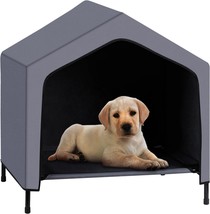 Elevated Dog Bed W/Removable Canopy Shade Tent, Portable For Small Medium Dogs - £58.81 GBP