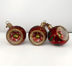 Old World Christmas Witches Eye 2.5 inch Red Hand blown Glass Ornaments - $19.79