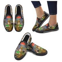 Dogs Playing Poker Art Slip-on Canvas Women&#39;s Shoes US Size 6-10 - £39.96 GBP