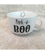 Halloween Coffee Cup Mug Peek - a- BOO White and Black - £11.85 GBP