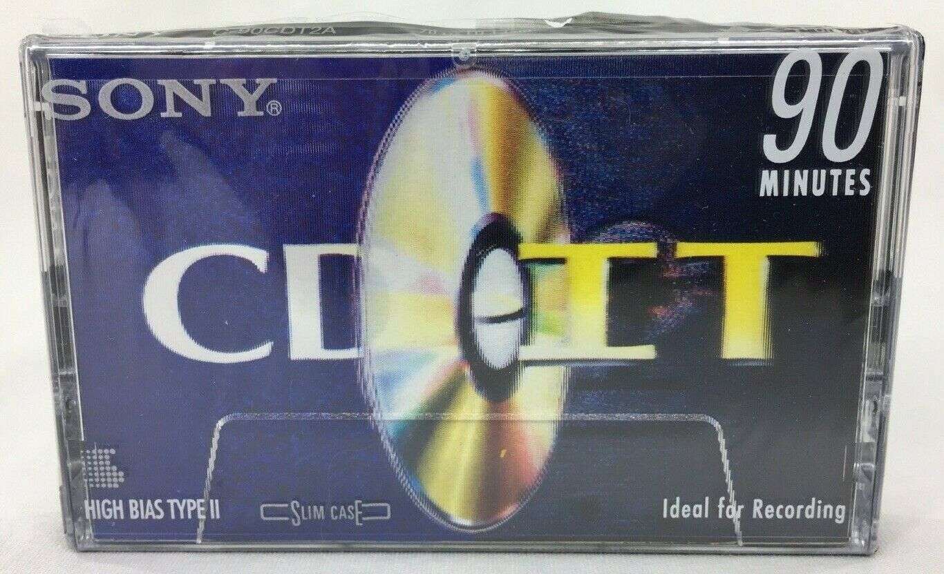 Sony CD IT Cassette 90 Minute High Bias Type II Slim Case Pack Tape QTY ... - $12.19