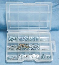Lot of Hardware Screws Bolts Nuts Washers with Organizer dq - £7.77 GBP